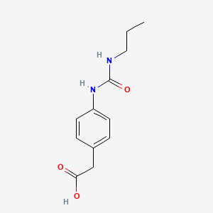 molecular formula C12H16N2O3 B2687200 2-{4-[(Propylcarbamoyl)amino]phenyl}acetic acid CAS No. 888296-99-9