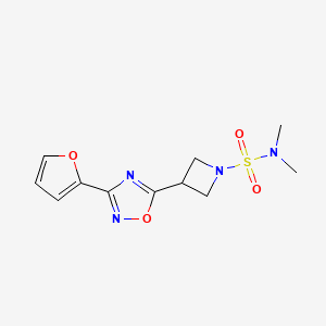3-(3-(furan-2-yl)-1,2,4-oxadiazol-5-yl)-N,N-dimethylazetidine-1-sulfonamide