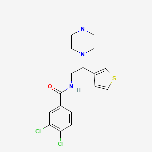 3,4-dichloro-N-(2-(4-methylpiperazin-1-yl)-2-(thiophen-3-yl)ethyl)benzamide