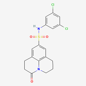 N-(3,5-dichlorophenyl)-3-oxo-1,2,3,5,6,7-hexahydropyrido[3,2,1-ij]quinoline-9-sulfonamide