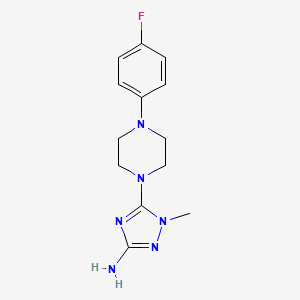 molecular formula C13H17FN6 B2687221 5-[4-(4-fluorophenyl)piperazino]-1-methyl-1H-1,2,4-triazol-3-amine CAS No. 241127-34-4