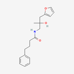 B2687242 N-(3-(furan-2-yl)-2-hydroxy-2-methylpropyl)-4-phenylbutanamide CAS No. 1795301-52-8