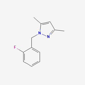 molecular formula C12H13FN2 B2687244 1-[(2-Fluorophenyl)methyl]-3,5-dimethylpyrazole CAS No. 1227743-91-0