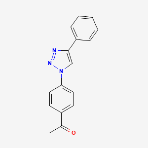 molecular formula C16H13N3O B2687246 1-[4-(4-phenyl-1H-1,2,3-triazol-1-yl)phenyl]-1-ethanone CAS No. 439108-46-0