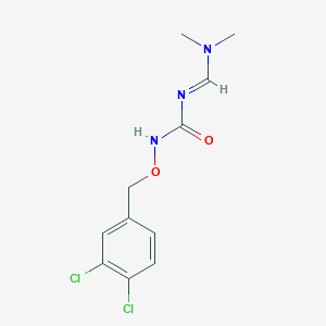 molecular formula C11H13Cl2N3O2 B2687253 (E)-N'-(3,4-Dichlorobenzyloxycarbamoyl)-N,N-dimethylformimidamide CAS No. 338404-01-6