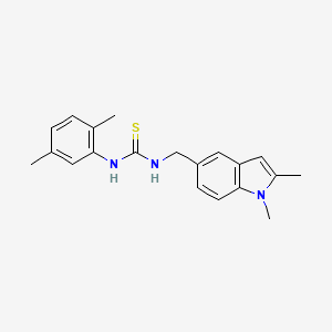 B2687254 1-[(1,2-Dimethylindol-5-yl)methyl]-3-(2,5-dimethylphenyl)thiourea CAS No. 852139-88-9