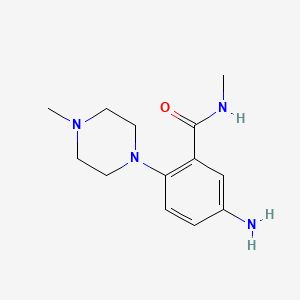 molecular formula C13H20N4O B2687261 5-氨基-N-甲基-2-(4-甲基哌嗪-1-基)苯甲酰胺 CAS No. 1254056-93-3
