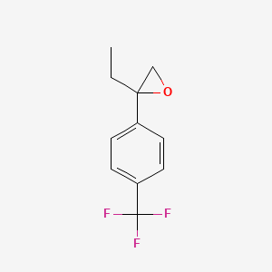 molecular formula C11H11F3O B2687262 2-Ethyl-2-[4-(trifluoromethyl)phenyl]oxirane CAS No. 2248323-07-9