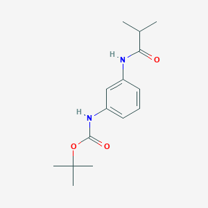 molecular formula C15H22N2O3 B268727 tert-butyl N-[3-(2-methylpropanamido)phenyl]carbamate 