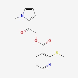 molecular formula C14H14N2O3S B2687286 2-(1-methyl-1H-pyrrol-2-yl)-2-oxoethyl 2-(methylsulfanyl)pyridine-3-carboxylate CAS No. 1223042-89-4