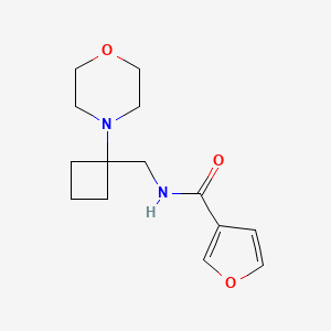 molecular formula C14H20N2O3 B2687298 N-{[1-(morpholin-4-yl)cyclobutyl]methyl}furan-3-carboxamide CAS No. 2380173-67-9