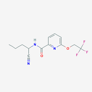 molecular formula C13H14F3N3O2 B2687310 N-(1-Cyanobutyl)-6-(2,2,2-trifluoroethoxy)pyridine-2-carboxamide CAS No. 1436057-73-6