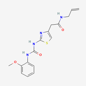 molecular formula C16H18N4O3S B2687323 N-allyl-2-(2-(3-(2-methoxyphenyl)ureido)thiazol-4-yl)acetamide CAS No. 923165-30-4