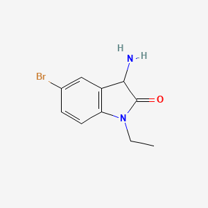 molecular formula C10H11BrN2O B2687368 3-Amino-5-bromo-1-ethylindolin-2-one CAS No. 1104518-20-8
