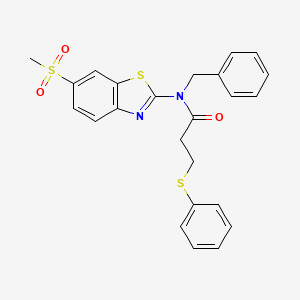 N-benzyl-N-(6-(methylsulfonyl)benzo[d]thiazol-2-yl)-3-(phenylthio)propanamide