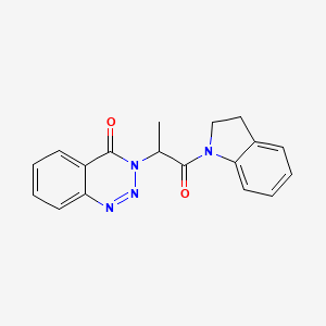 3-(1-(indolin-1-yl)-1-oxopropan-2-yl)benzo[d][1,2,3]triazin-4(3H)-one