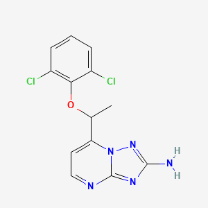7-[1-(2,6-Dichlorophenoxy)ethyl]-[1,2,4]triazolo[1,5-a]pyrimidin-2-amine