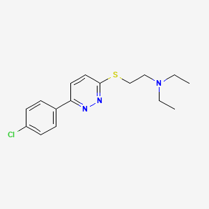 2-[6-(4-chlorophenyl)pyridazin-3-yl]sulfanyl-N,N-diethylethanamine