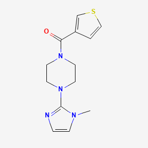 (4-(1-methyl-1H-imidazol-2-yl)piperazin-1-yl)(thiophen-3-yl)methanone
