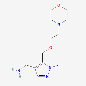 [1-Methyl-5-(2-morpholin-4-ylethoxymethyl)pyrazol-4-yl]methanamine