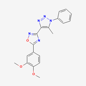 5-(3,4-dimethoxyphenyl)-3-(5-methyl-1-phenyl-1H-1,2,3-triazol-4-yl)-1,2,4-oxadiazole