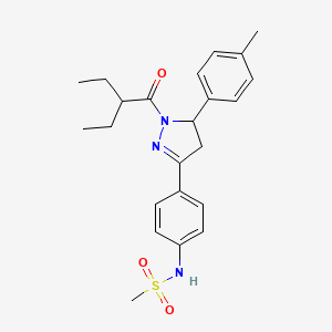 N-[4-[2-(2-ethylbutanoyl)-3-(4-methylphenyl)-3,4-dihydropyrazol-5-yl]phenyl]methanesulfonamide