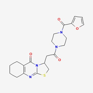 3-(2-(4-(furan-2-carbonyl)piperazin-1-yl)-2-oxoethyl)-6,7,8,9-tetrahydro-2H-thiazolo[2,3-b]quinazolin-5(3H)-one