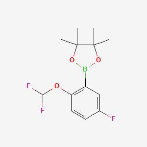 2-[2-(Difluoromethoxy)-5-fluorophenyl]-4,4,5,5-tetramethyl-1,3,2-dioxaborolane
