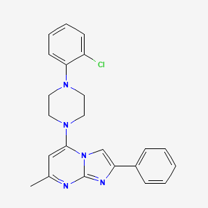5-[4-(2-Chlorophenyl)piperazino]-7-methyl-2-phenylimidazo[1,2-a]pyrimidine