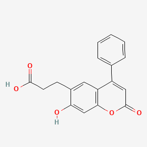 3-(7-hydroxy-2-oxo-4-phenyl-2H-chromen-6-yl)propanoic acid
