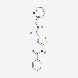 2-benzamido-N-(pyridin-2-ylmethyl)thiazole-4-carboxamide