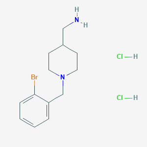molecular formula C13H21BrCl2N2 B2687454 [1-(2-Bromobenzyl)piperidin-4-yl]methanamine dihydrochloride CAS No. 1286275-88-4