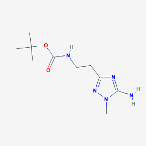 Tert-butyl N-[2-(5-amino-1-methyl-1,2,4-triazol-3-yl)ethyl]carbamate