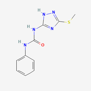 molecular formula C10H11N5OS B2687457 3-[3-(methylsulfanyl)-1H-1,2,4-triazol-5-yl]-1-phenylurea CAS No. 943407-91-8