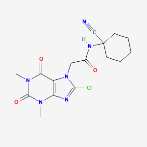 2-(8-chloro-1,3-dimethyl-2,6-dioxopurin-7-yl)-N-(1-cyanocyclohexyl)acetamide