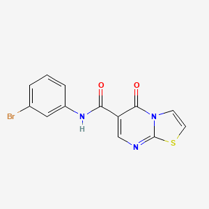 molecular formula C13H8BrN3O2S B2687467 N-(3-bromophenyl)-5-oxo-5H-[1,3]thiazolo[3,2-a]pyrimidine-6-carboxamide CAS No. 851943-92-5