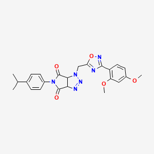 1-((3-(2,4-dimethoxyphenyl)-1,2,4-oxadiazol-5-yl)methyl)-5-(4-isopropylphenyl)-1,6a-dihydropyrrolo[3,4-d][1,2,3]triazole-4,6(3aH,5H)-dione
