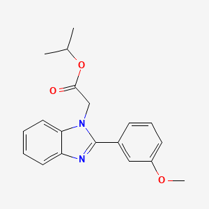 molecular formula C19H20N2O3 B2687469 isopropyl 2-(2-(3-methoxyphenyl)-1H-benzo[d]imidazol-1-yl)acetate CAS No. 955452-67-2