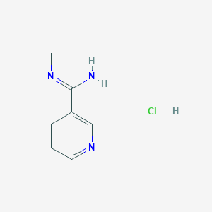 molecular formula C7H10ClN3 B2687478 N-methylpyridine-3-carboximidamide hydrochloride CAS No. 1989659-56-4