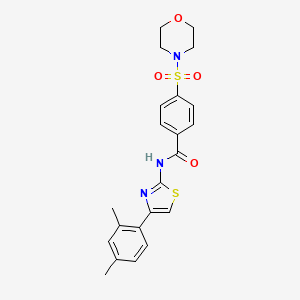 molecular formula C22H23N3O4S2 B2687494 N-(4-(2,4-dimethylphenyl)thiazol-2-yl)-4-(morpholinosulfonyl)benzamide 