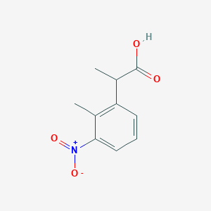 molecular formula C10H11NO4 B2687548 2-(2-Methyl-3-nitrophenyl)propanoic acid CAS No. 1823991-59-8