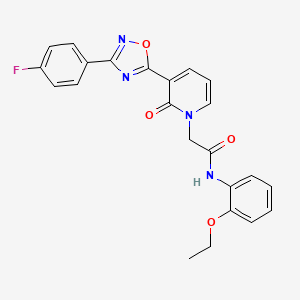 molecular formula C23H19FN4O4 B2687588 N-(2-ethoxyphenyl)-2-(3-(3-(4-fluorophenyl)-1,2,4-oxadiazol-5-yl)-2-oxopyridin-1(2H)-yl)acetamide CAS No. 1251628-58-6