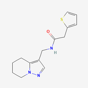 molecular formula C14H17N3OS B2687591 N-((4,5,6,7-tetrahydropyrazolo[1,5-a]pyridin-3-yl)methyl)-2-(thiophen-2-yl)acetamide CAS No. 2034588-71-9