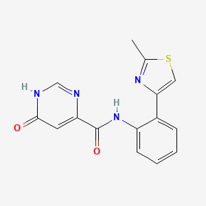 B2687624 6-hydroxy-N-(2-(2-methylthiazol-4-yl)phenyl)pyrimidine-4-carboxamide CAS No. 1797181-88-4