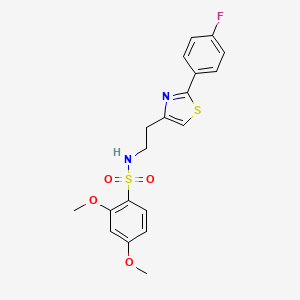 molecular formula C19H19FN2O4S2 B2687685 N-(2-(2-(4-fluorophenyl)thiazol-4-yl)ethyl)-2,4-dimethoxybenzenesulfonamide CAS No. 941945-13-7