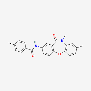 molecular formula C23H20N2O3 B2687691 N-(8,10-dimethyl-11-oxo-10,11-dihydrodibenzo[b,f][1,4]oxazepin-2-yl)-4-methylbenzamide CAS No. 922135-89-5