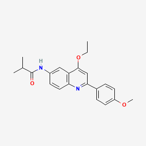 molecular formula C22H24N2O3 B2687770 N-[4-ethoxy-2-(4-methoxyphenyl)quinolin-6-yl]-2-methylpropanamide CAS No. 1207056-15-2
