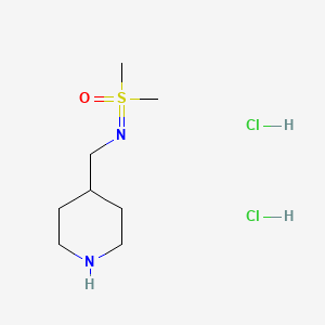 molecular formula C8H20Cl2N2OS B2687771 Dimethyl({[(piperidin-4-yl)methyl]imino})-lambda6-sulfanone dihydrochloride CAS No. 2137749-43-8