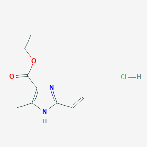 molecular formula C9H13ClN2O2 B2687774 ethyl 2-ethenyl-5-methyl-1H-imidazole-4-carboxylate hydrochloride CAS No. 2174002-28-7
