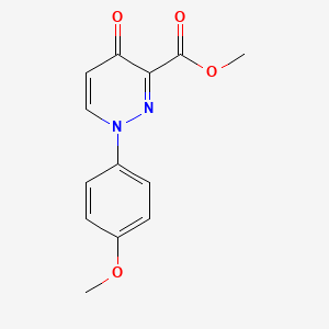 molecular formula C13H12N2O4 B2687778 Methyl 1-(4-methoxyphenyl)-4-oxo-1,4-dihydro-3-pyridazinecarboxylate CAS No. 478077-65-5